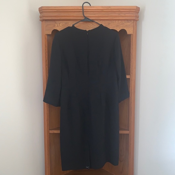 Liz Claiborne 8P black long sleeve dress - Picture 2 of 8
